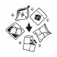 Watercolor tiles with reusable bag icons concept as Seamless watercolor tiles with icons of reusable bags highlighting the importance of reducing plastic waste and promoting zero w v1 vector