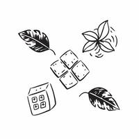Watercolor tiles with cute banana leaves and orchids concept as Seamless watercolor tiles adorned with minimal cute banana leaves and exotic orchids creating a vibrant and tropical v1 vector
