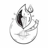 Water drop reflecting urban business park concept as A water drop on a petal reflecting an urban business park illustrating the harmony between nature and corporate environments i v1 vector