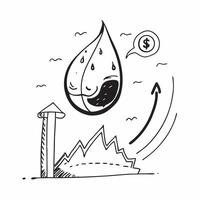 Water drop reflecting financial graph concept as A water drop on a blade of grass reflecting a financial graph representing the blend of nature and financial growth in business in v1 vector