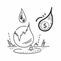 Water drop reflecting stock exchange concept as A water drop on a petal reflecting a stock exchange highlighting the connection between natural elements and financial markets in P v1 vector
