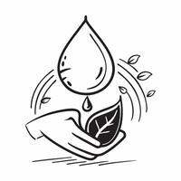 Water drop reflecting global business network concept as A water drop on a leaf reflecting a global business network map symbolizing the integration of natural elements and interna v1 vector