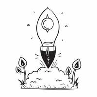 Water drop reflecting startup meeting concept as A water drop on a blade of grass reflecting a startup meeting illustrating the connection between nature and entrepreneurial enviro v1 vector