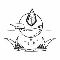 Water drop reflecting business travel concept as A water drop on a blade of grass reflecting a business travel scene symbolizing the harmony between nature and professional journey v1 vector