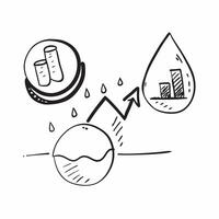 Water drop reflecting business success concept as A water drop on a petal reflecting business success charts illustrating the connection between natural elements and corporate achi v1 vector