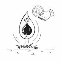 Water drop reflecting business team concept as A water drop on a blade of grass reflecting a business team symbolizing the integration of nature and teamwork in the corporate world v1 vector