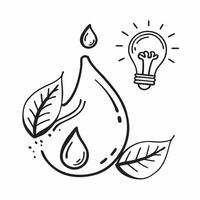 Water drop reflecting business brainstorming concept as A water drop on a leaf reflecting a business brainstorming session illustrating the harmony between nature and corporate cre v1 vector