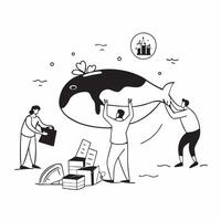 Volunteers rescuing a stranded whale concept as High resolution image of volunteers rescuing a stranded whale with a glossy backdrop showcasing human efforts to support marine life v1 vector