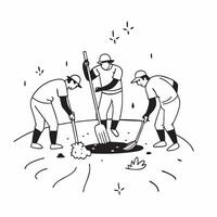 Volunteers restoring wetlands concept as High resolution image of volunteers restoring wetlands with a glossy backdrop symbolizing efforts to support wildlife habitats and mitigate v1 vector