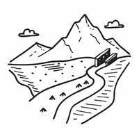 Unseen mountain trails in Chile concept as Discover Chiles unseen mountain trails where breathtaking views and rugged terrain offer an adventurous experience Explore the hidden be v1 vector