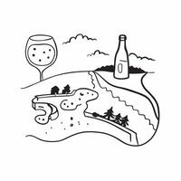 Undiscovered wine regions in France concept as Discover Frances lesser known wine regions where exquisite wines and charming vineyards await Experience the authentic flavors and t v1 vector