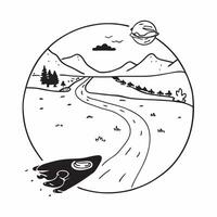 Trail with wild animals concept as High resolution image of a trail with wild animals in the distance and a glossy backdrop capturing the excitement and unpredictability of encount Clean Version 2 vector