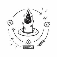 Tree with recycling arrows icon concept as An icon of a tree with recycling arrows around it representing sustainable forestry and eco friendly practices in Photo Stock Concept v1 vector