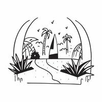 Tropical garden concept as High resolution image of a lush tropical garden at a beach resort with a glossy backdrop highlighting the natural beauty and serene environment in Photo v1 vector