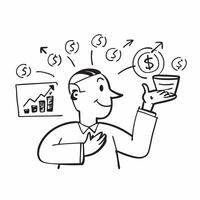 Trader feeling optimistic about future investments concept as A trader feeling optimistic and hopeful about future investments showcasing the positive mindset and forward thinking v1 vector