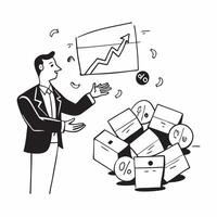 Trader managing risk with diversification concept as A trader managing risk by diversifying their investment portfolio showcasing the strategic approach to minimizing losses and ma v1 vector