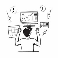Trader celebrating a successful trade concept as A trader celebrating a successful trade with a triumphant gesture in front of multiple computer screens displaying stock charts emp v1 vector