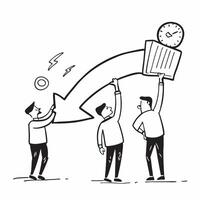 Team struggling with joint venture communication concept as A team struggling with communication issues in a joint venture highlighting low performance challenges and the impact on v1 vector