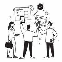 Team pitching an innovative healthcare project to stakeholders concept as A team presenting an innovative healthcare project to stakeholders emphasizing technological advancements v1 vector