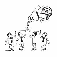 Team struggling with joint venture challenges concept as A team struggling with challenges in a joint venture highlighting low performance difficulties and the impact on business g v1 vector