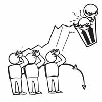 Team frustrated with declining sales concept as A team showing frustration over declining sales highlighting low performance and challenges in achieving business growth in Photo S v1 vector