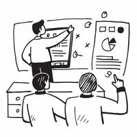 Teacher giving a workshop in a classroom concept as A teacher conducting an interactive workshop in a classroom emphasizing hands on learning and student engagement in Photo Stock v1 vector
