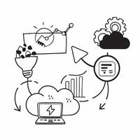 Sustainable cloud solutions for data analytics concept as Cloud solutions for data analytics focused on sustainability leveraging green technology to reduce environmental impact an v1 vector