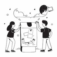 Students creating recycling projects concept as High resolution image of students creating recycling projects in a classroom with a glossy backdrop symbolizing educational efforts v1 vector