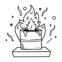 Street food cooking flames concept as High resolution image of flames rising from a street food cooking station with a glossy backdrop capturing the excitement and energy of street v1 vector