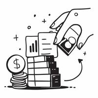 Stack of coins with a calculator and financial chart concept as A stack of coins with a calculator and financial chart symbolizing budgeting cost saving and financial analysis in b Clean Version 2 vector
