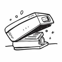 Stapler isolated on white background concept as A modern stapler isolated on a white background symbolizing office tools document organization and business productivity perfect for v1 vector