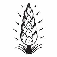 Spruce tree isolated on white background concept as A classic spruce tree isolated on a white background featuring its dense needle like leaves and symmetrical shape perfect for ho Clean Version 2 vector