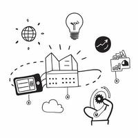 Solar powered smart city concept as A solar powered smart city with advanced infrastructure showcasing the integration of futuristic technology and sustainable energy solutions in v1 vector