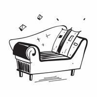 Sofa isolated on white background concept as A modern sofa isolated on a white background representing comfort style and home decor Ideal for interior design home or lifestyle the v1 vector