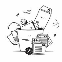 Smart waste management systems concept as Smart waste management systems with automated sorting and recycling showcasing the future of efficient and sustainable waste handling in v1 vector