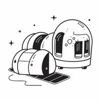 Smart sleep pods concept as A futuristic resort with smart sleep pods offering a technologically advanced way to achieve optimal rest and relaxation in Photo Stock Concept v1 vector