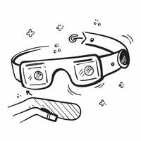 Smart glasses for financial trading concept as Smart glasses used for real time financial trading representing the wearable technology and innovation in the future of finance in P v1 vector