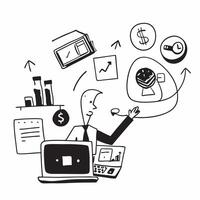 Small business owner managing finances on a laptop concept as A small business owner managing finances on a laptop highlighting the importance of financial management technology an v1 vector