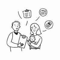 Single parent with children concept as A single parent spending quality time with their children underscoring the importance of life insurance in providing financial security and p v1 vector