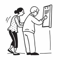 Senior receiving a mobility assessment concept as A senior undergoing a mobility assessment emphasizing the importance of physical function and mobility checks for elderly health a v1 vector