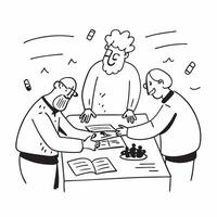 Seniors enjoying a game of chess in the park concept as A candid shot of seniors enjoying a game of chess in the park showcasing strategy leisure and companionship with natural exp v1 vector