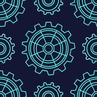 Seamless digital tile pattern featuring futuristic symbols and abstract geometric shapes illuminated with high tech neon accents to create an immersive design concept as A scene sh v1 vector