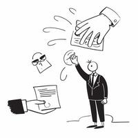 Salesperson dealing with rejection concept as A salesperson dealing with rejection highlighting the challenges and low performance in time management affecting sales growth in Pho v1 vector