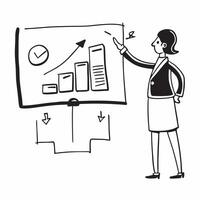 Salesperson creating a sales pitch concept as A salesperson creating a sales pitch representing high performance in time management and strategic planning for sales growth in Phot v1 vector