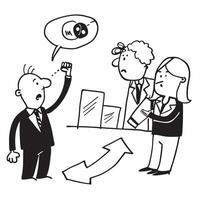 Sales team with poor quarterly results concept as A sales team disappointed with poor quarterly results highlighting low performance in time management and the impact on sales grow v1 vector