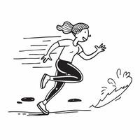 Running in the park concept as A woman running in the park emphasizing the physical fitness and enjoyment involved in this healthy and invigorating hobby in Photo Stock Concept v1 vector