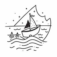 Sailing on a lake concept as A man sailing on a lake emphasizing the tranquility and adventure of this engaging water based hobby in Photo Stock Concept v1 vector