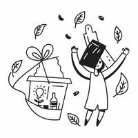 Retailer highlighting eco friendly products on sale concept as A retailer showcasing eco friendly and sustainable products on sale during the half year event emphasizing environmen v1 vector