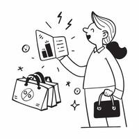 Retailer advertising exclusive half year sale offers concept as A retailer promoting exclusive and limited time offers for the half year sale emphasizing scarcity and customer attr v1 vector