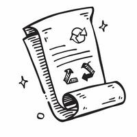 Recycled paper icon concept as An icon of a sheet of paper with a recycling symbol representing the use of recycled materials and sustainable practices in Photo Stock Concept v1 vector